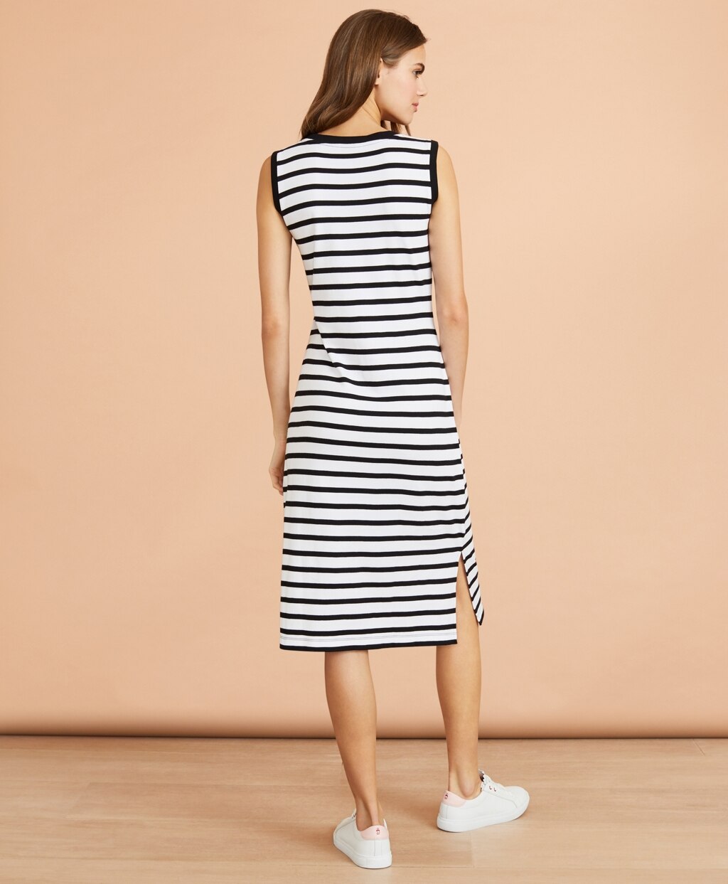 Brooks Brothers Women Striped Cotton Jersey Dress