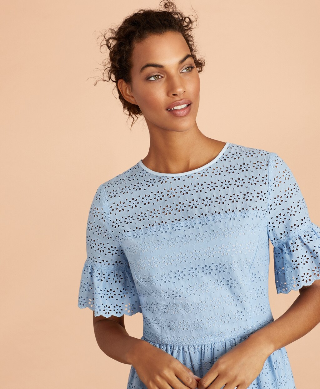 Brooks Brothers Women Cotton Eyelet Dress