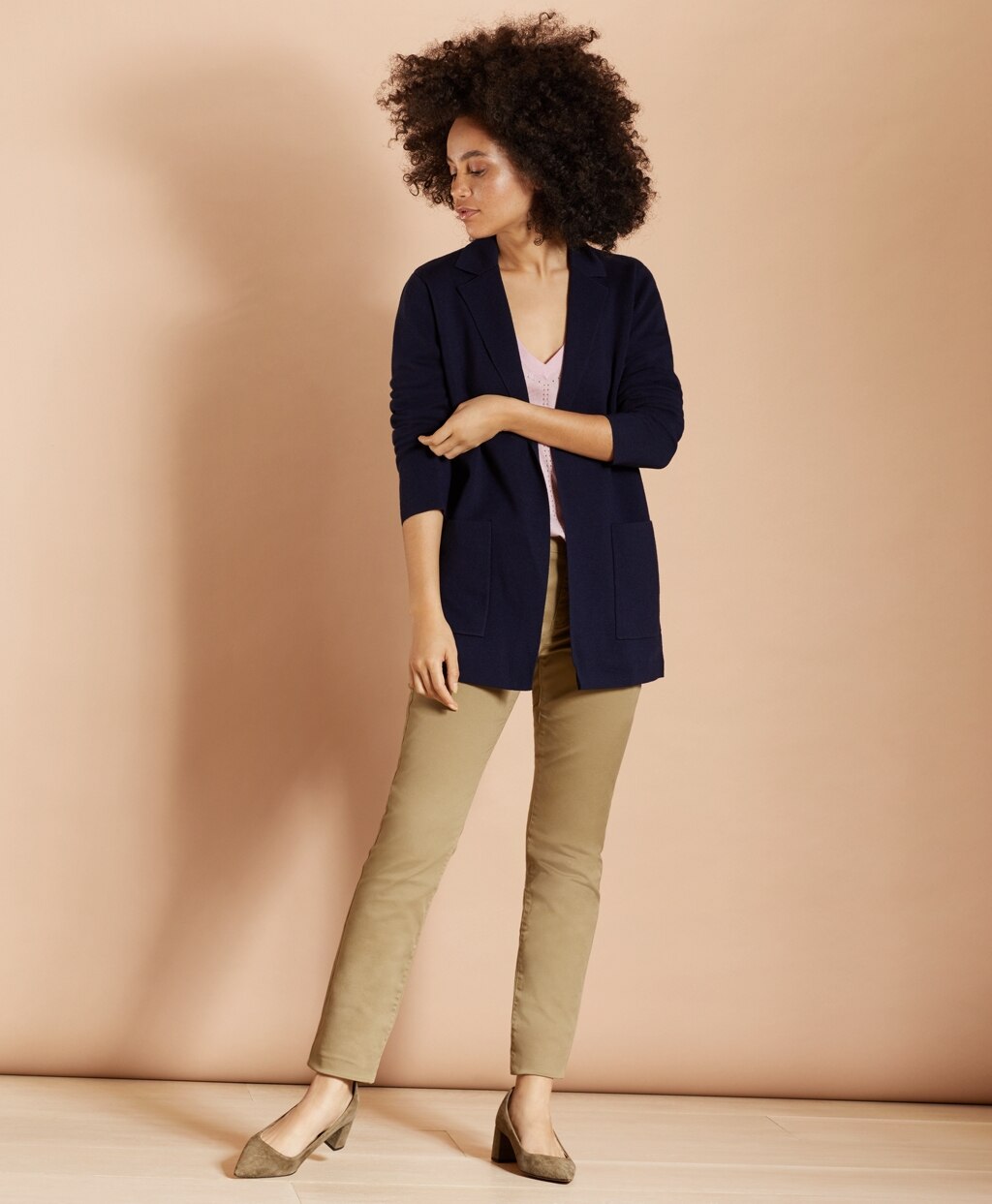 Brooks Brothers Women Merino-Wool Sweater Jacket