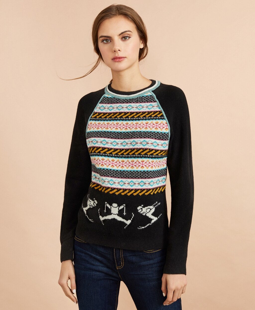 Brooks Brothers Women Stretch Merino Wool Skier Sweater