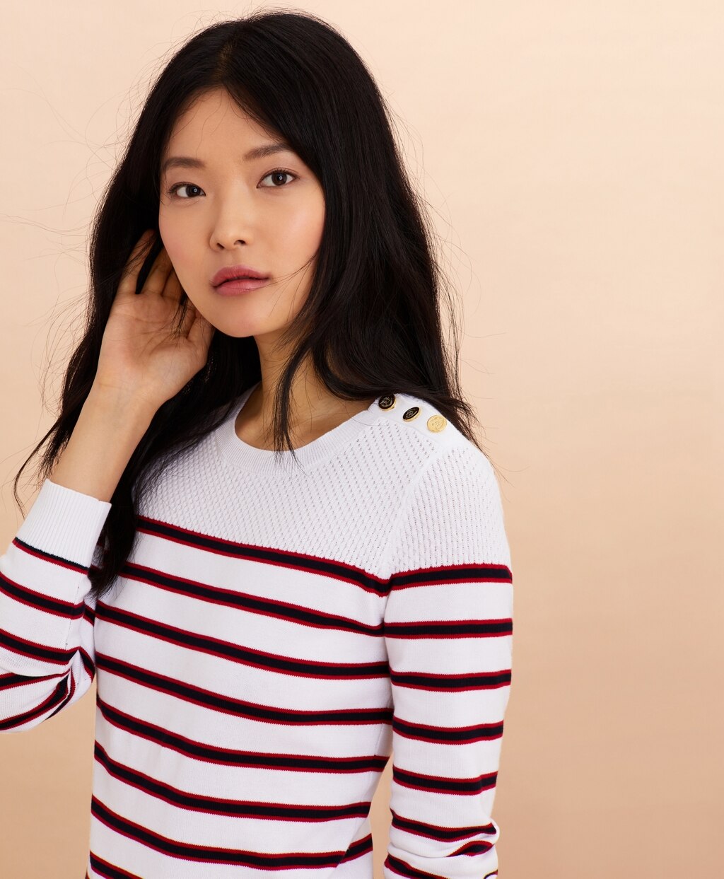 Brooks Brothers Women Striped Cotton Sweater
