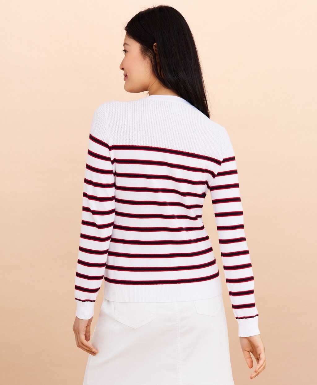 Brooks Brothers Women Striped Cotton Sweater