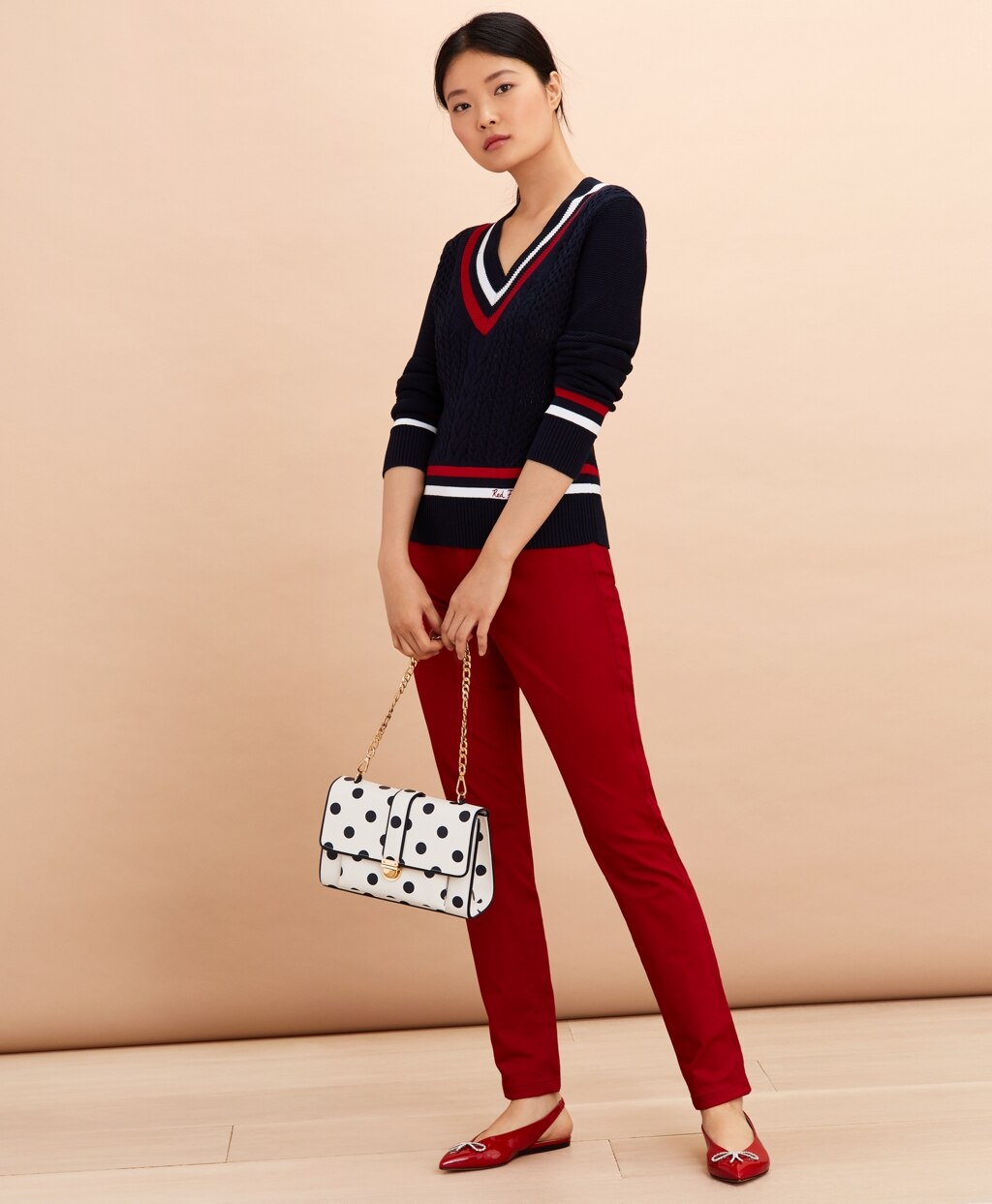 Brooks Brothers Women Logo-Embroidered Cotton Tennis Sweater