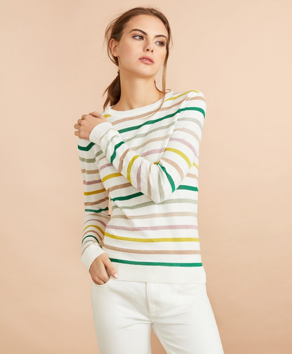 Brooks Brothers Women Shimmer Stripe Sweater