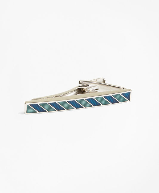 Brooks Brothers Men Stripe Enamel Tie Bar