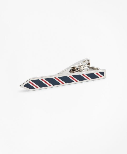 Brooks Brothers Men Rep Stripe Tie Bar