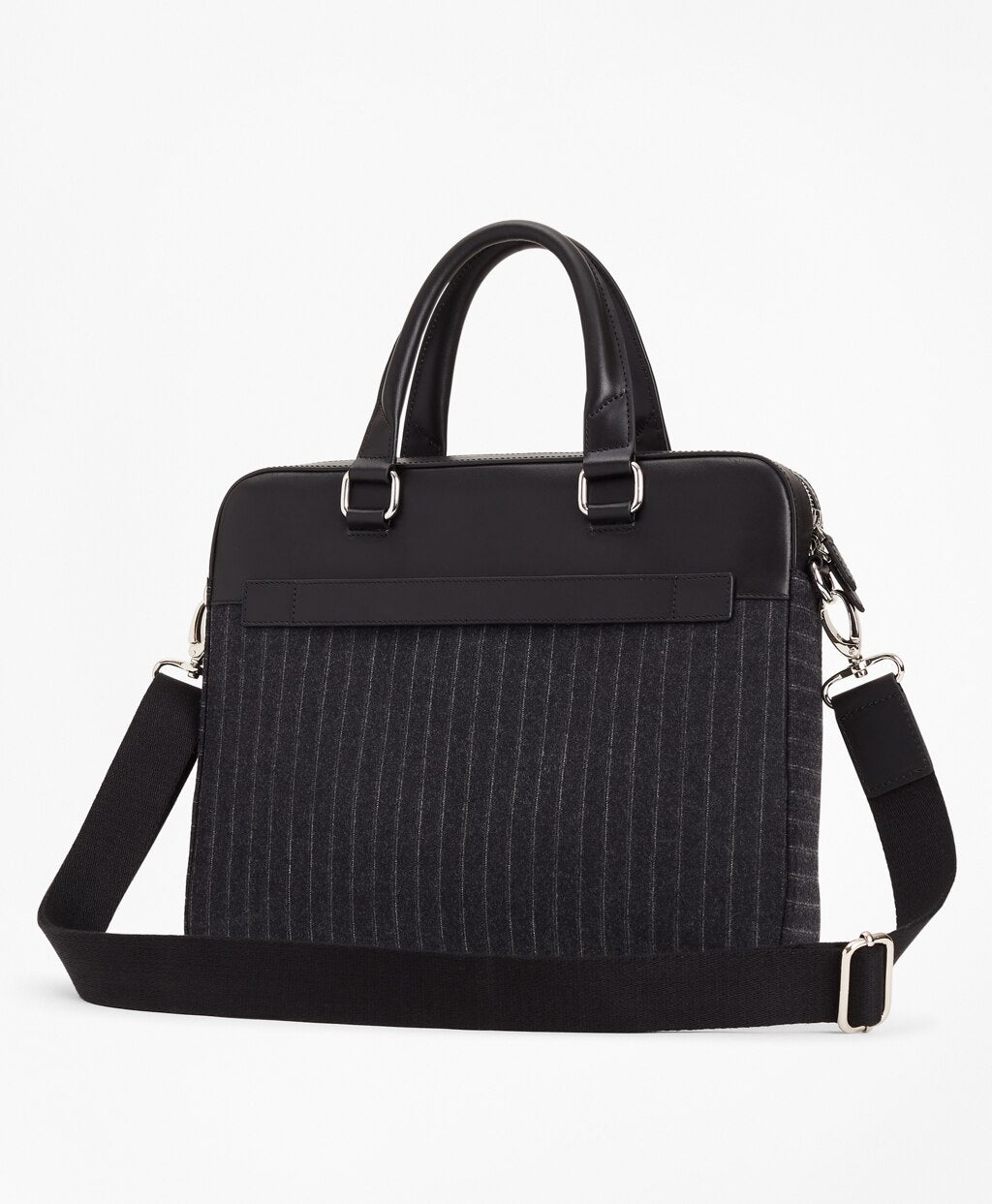 Brooks Brothers Men Wool Stripe Briefcase