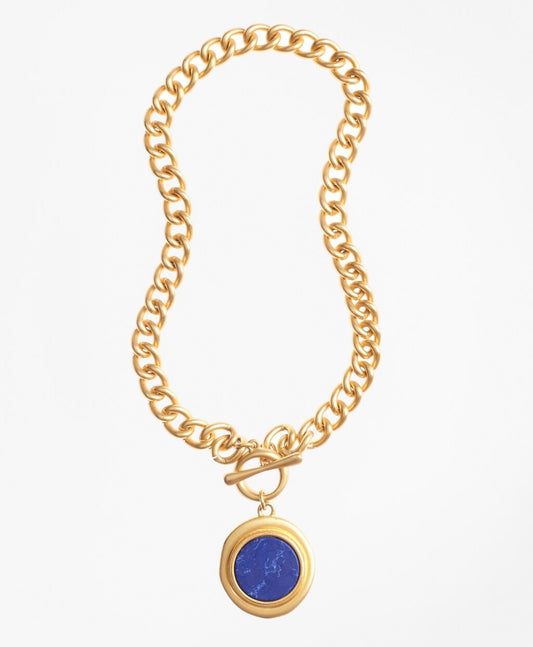 Brooks Brothers Women Gold-Plated Toggle Pendant Necklace