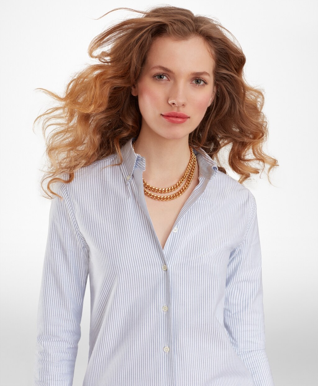 Brooks Brothers Women Gold-Plated Two-Strand Curb Chain Necklace