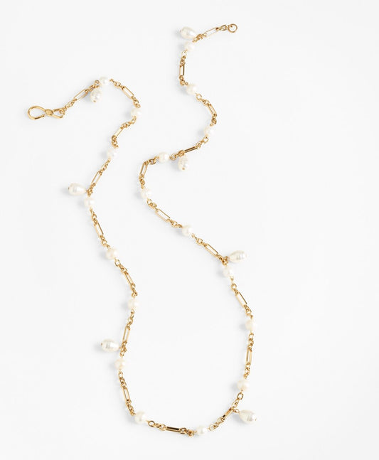 Brooks Brothers Women Baroque Glass Pearl Necklace
