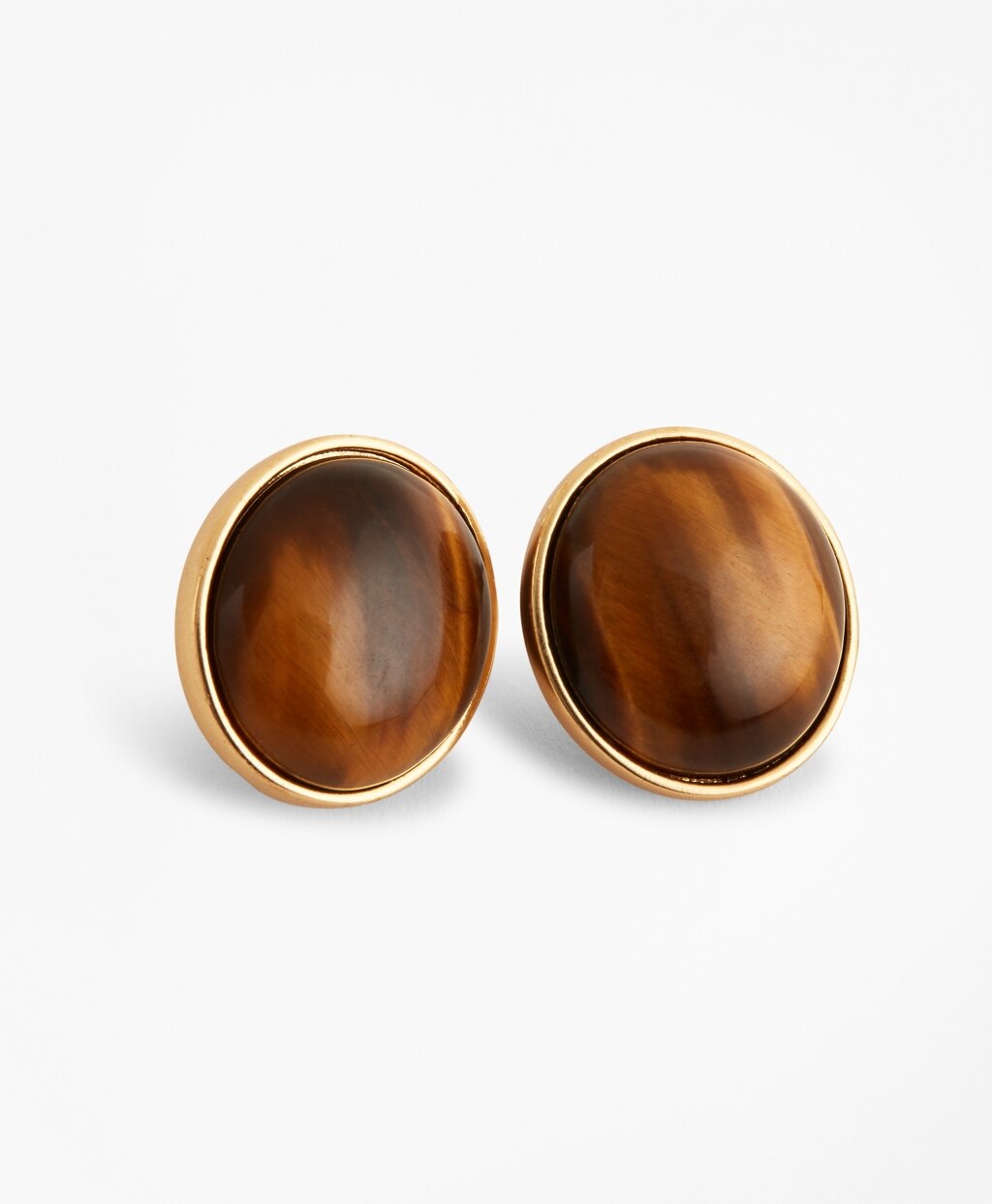 Brooks Brothers Women Tiger's Eye Stud Earrings