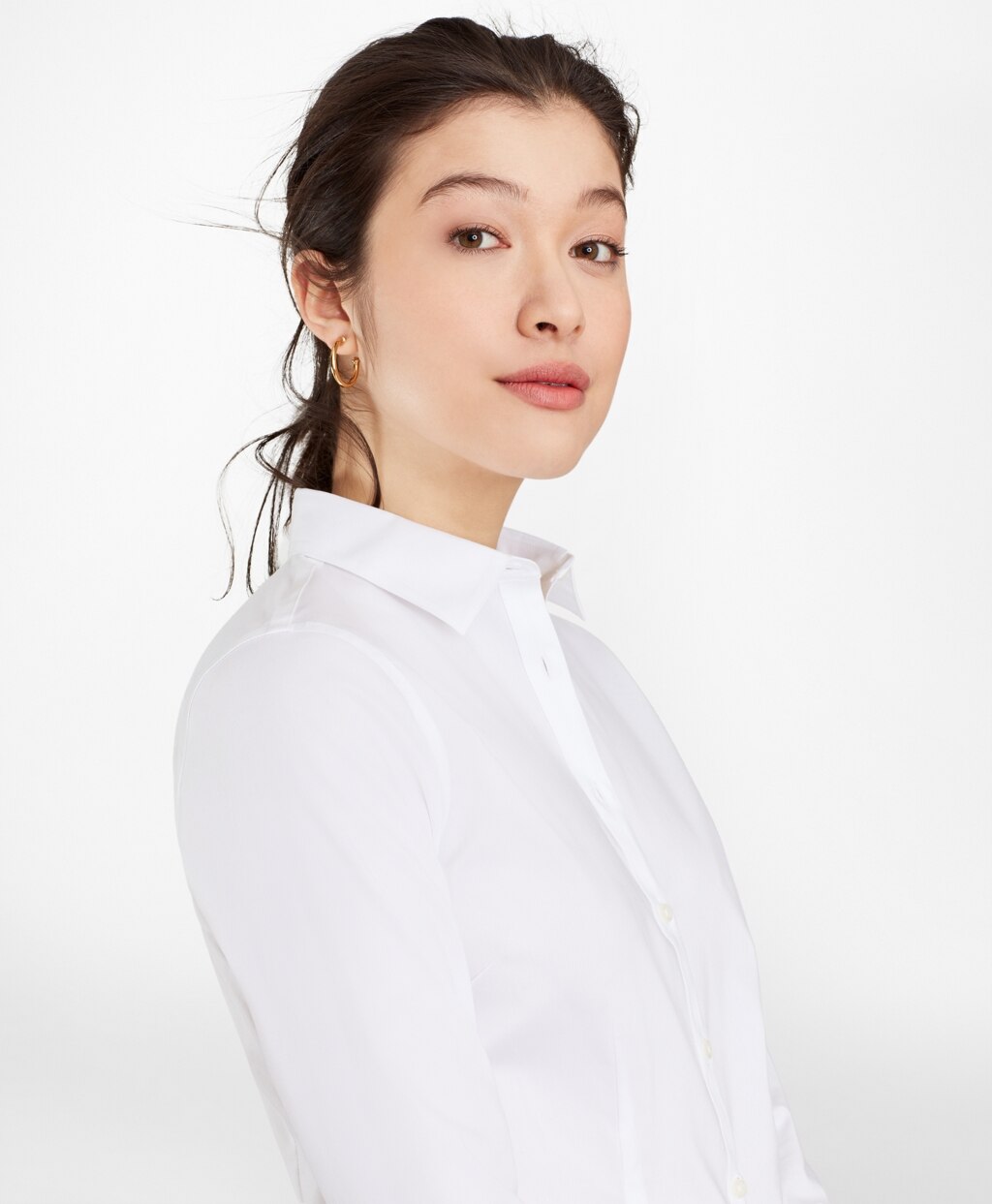 Brooks Brothers Women Gold-Plated Hoop Earrings