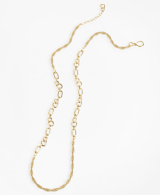 Brooks Brothers Women Gold-Plated Link and Rope Chain Necklace