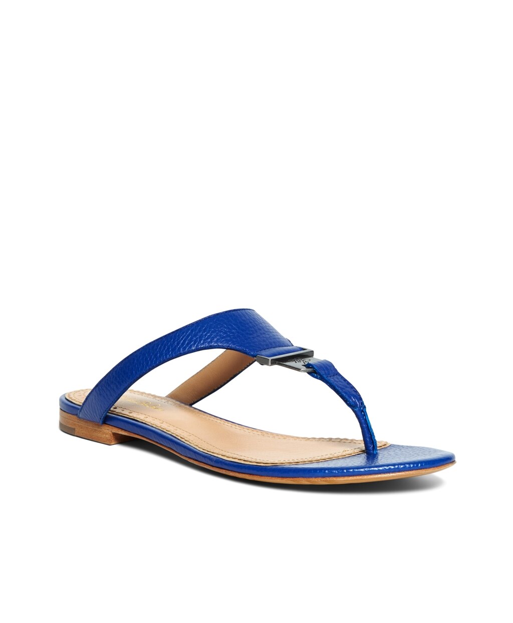 Brooks Brothers Women Tumbled Calfskin Thong Sandals
