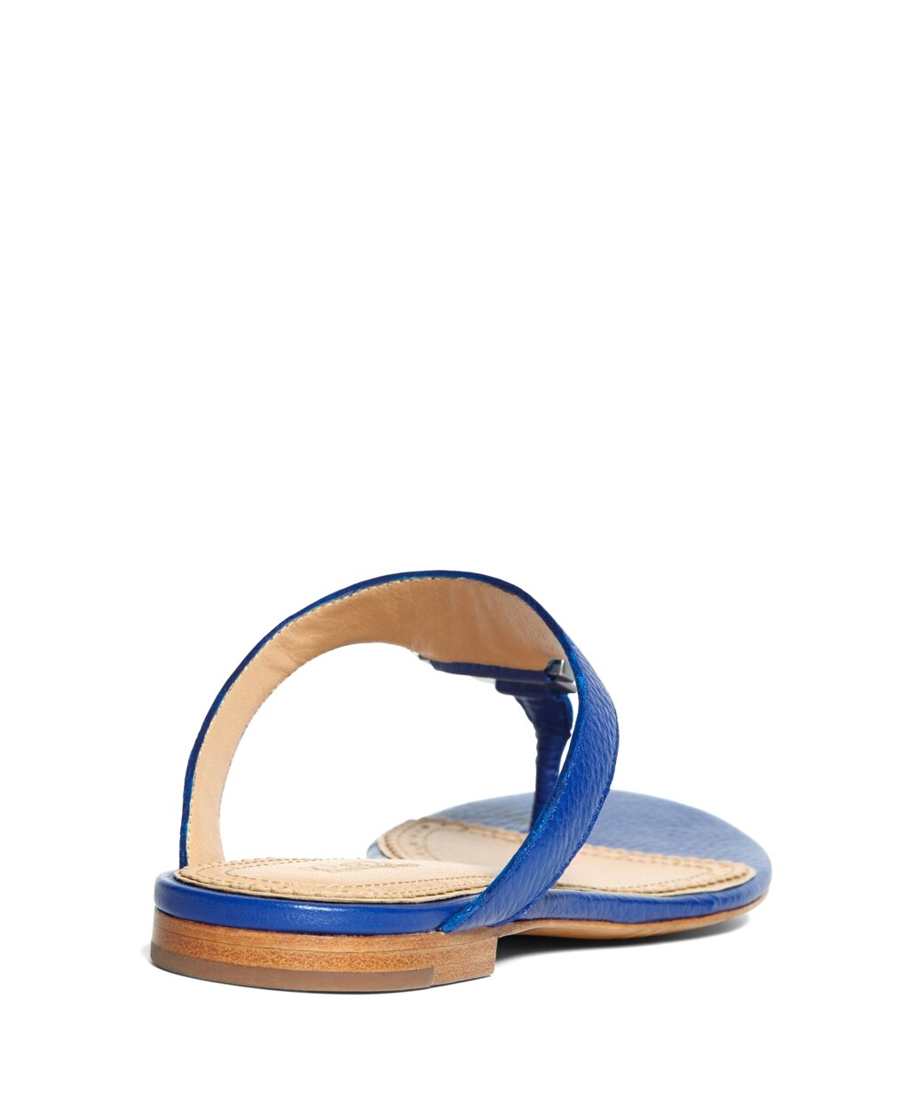 Brooks Brothers Women Tumbled Calfskin Thong Sandals