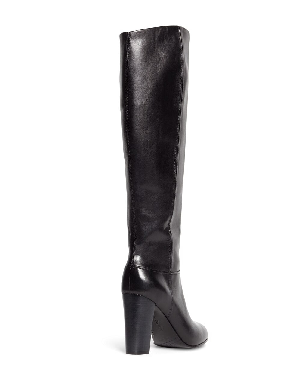 Brooks Brothers Women Tall Leather Stacked Heel Boots