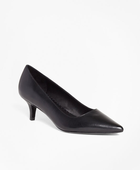 Brooks Brothers Women Leather Point-Toe Pumps