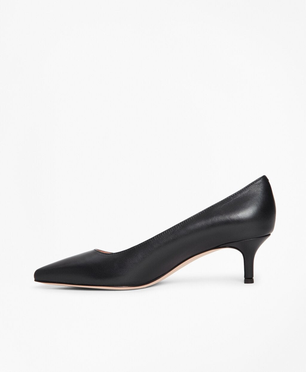 Brooks Brothers Women Leather Point-Toe Kitten Heels