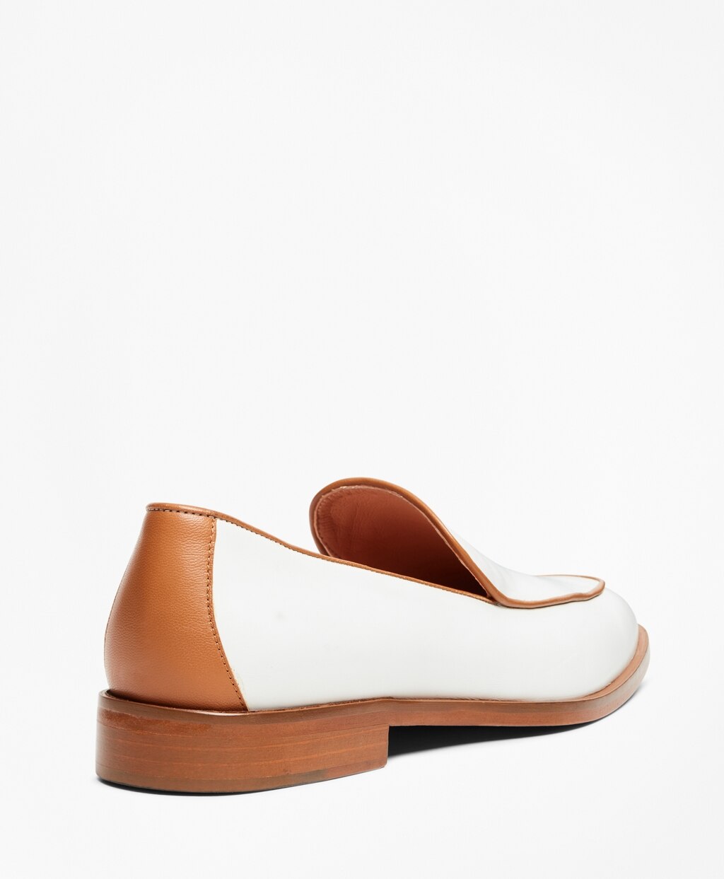 Brooks Brothers Women Leather Contrast-Trim Loafers