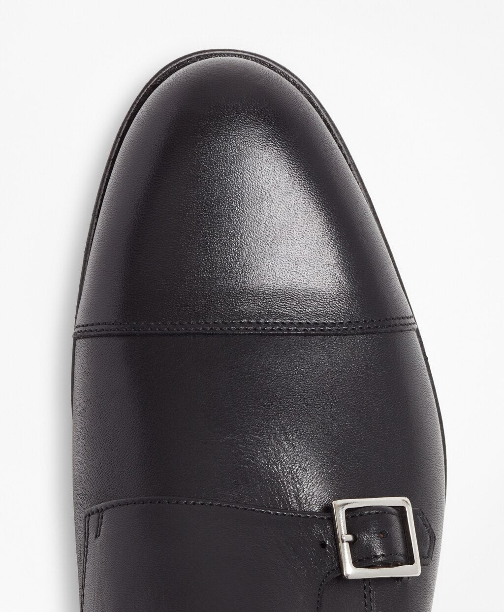 Brooks Brothers Women Leather Cap-Toe Monk Straps