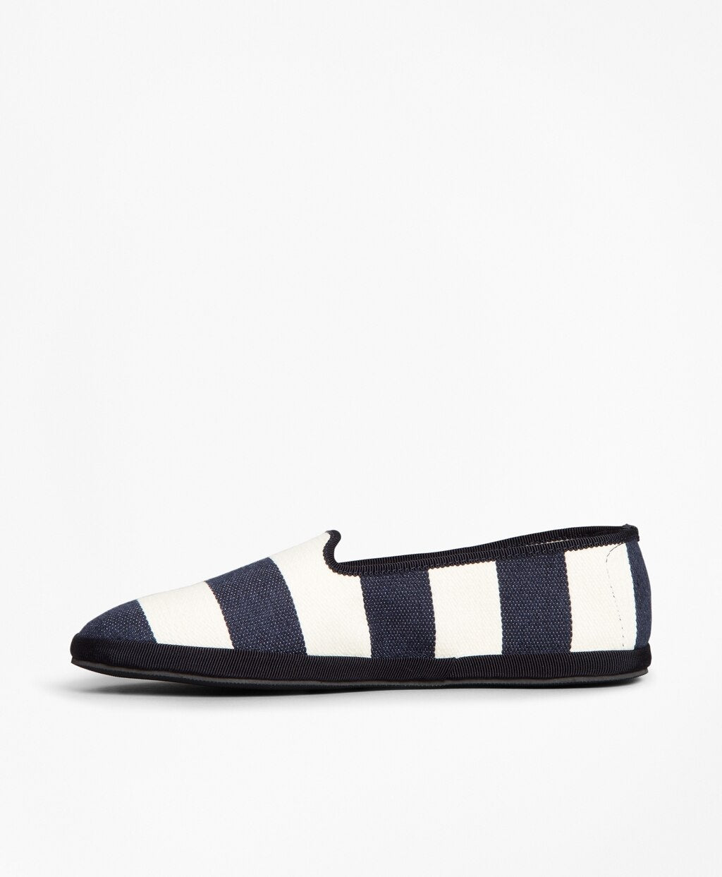 Brooks Brothers Women Striped Canvas Flats