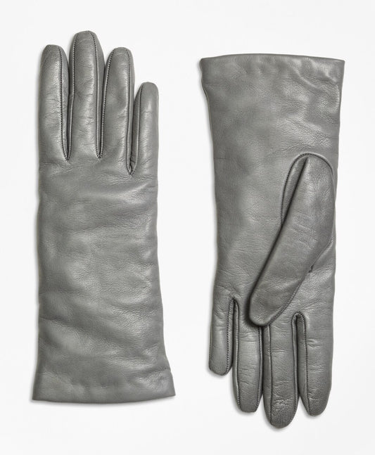 Brooks Brothers Women Cashmere Lined Leather Gloves