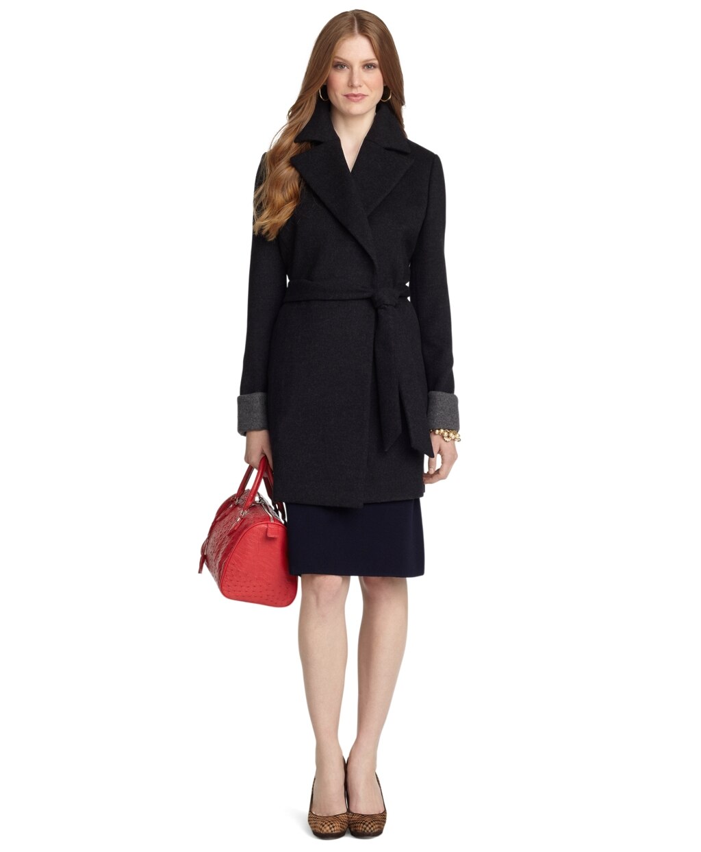 Brooks Brothers Women Ostrich Barrel Bag