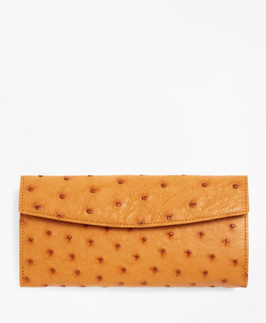 Brooks Brothers Women Ostrich Wallet