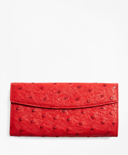 Brooks Brothers Women Ostrich Wallet