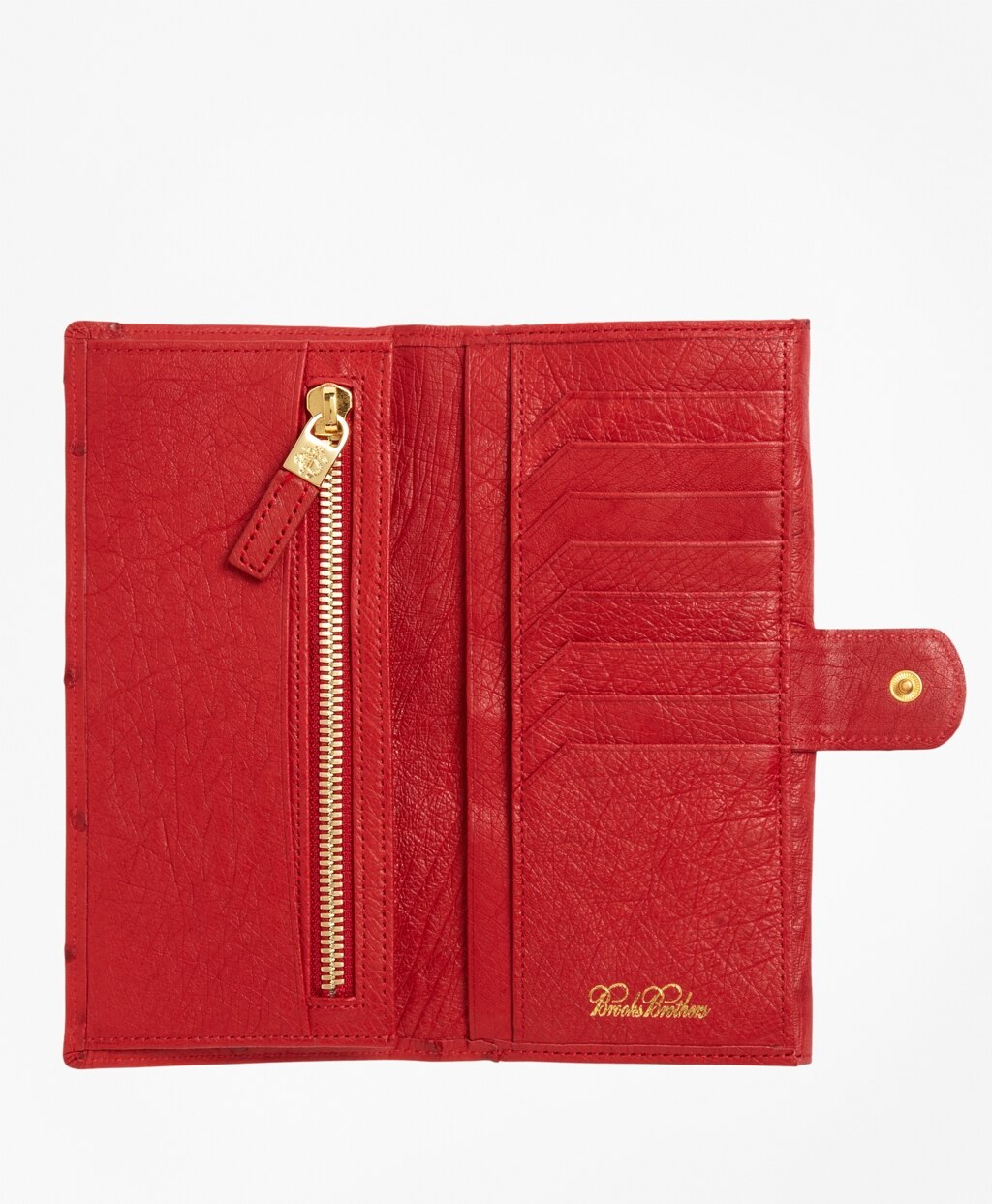 Brooks Brothers Women Ostrich Wallet