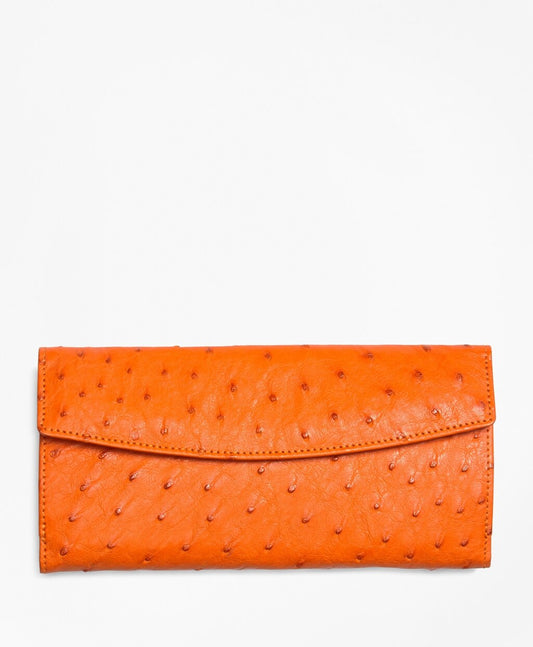 Brooks Brothers Women Ostrich Wallet