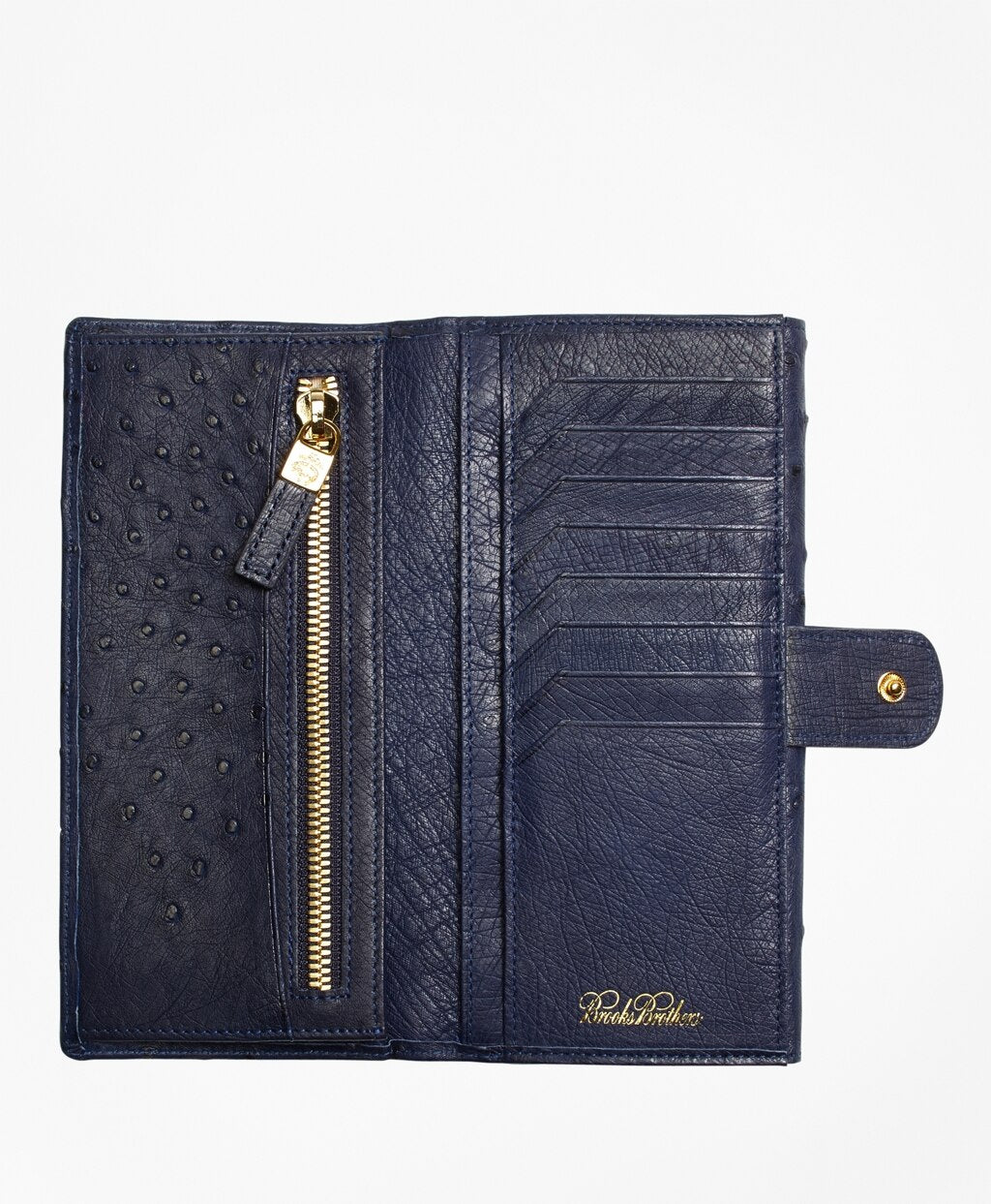 Brooks Brothers Women Ostrich Wallet