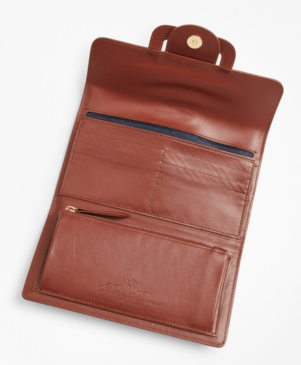 Brooks Brothers Women Leather Envelope-Flap Wallet
