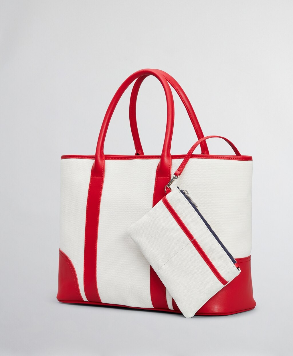 Brooks Brothers Women Leather-Trimmed Canvas Tote Bag