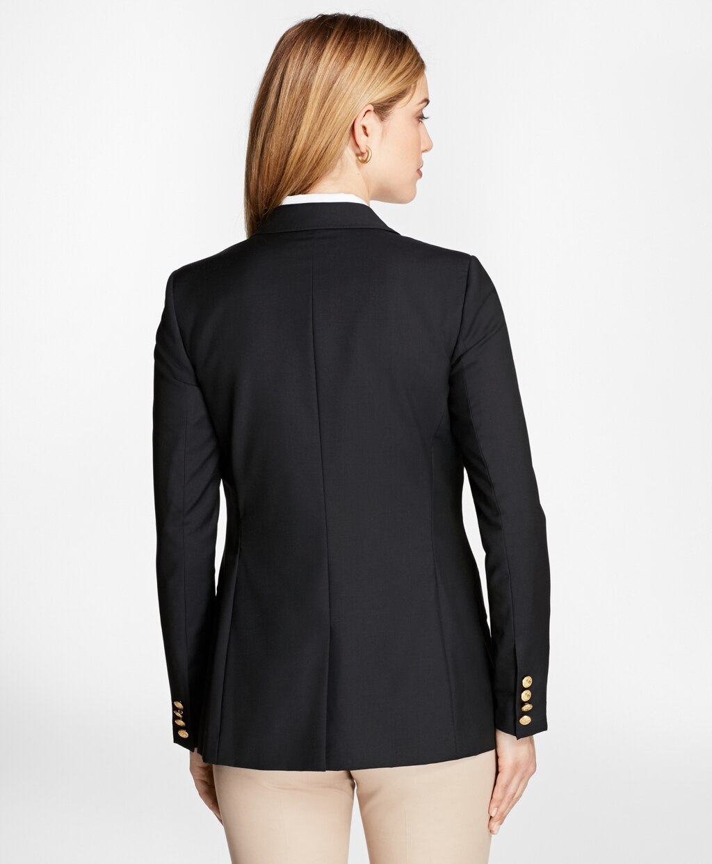 Brooks Brothers Women Loro Piana® Two-Button Wool Blazer