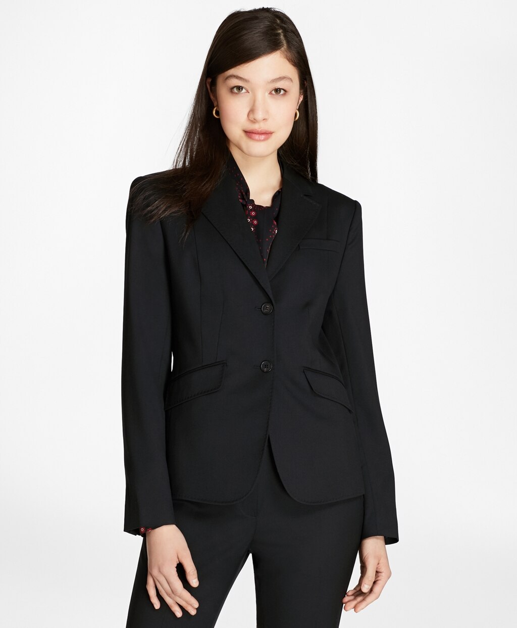 Brooks Brothers Women Wool Two-Button Jacket