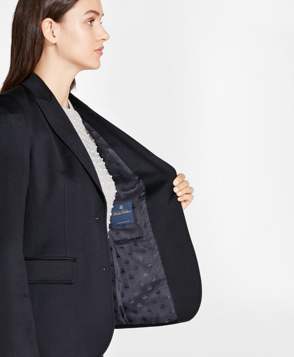 Brooks Brothers Women Two-Button Cashmere Blazer