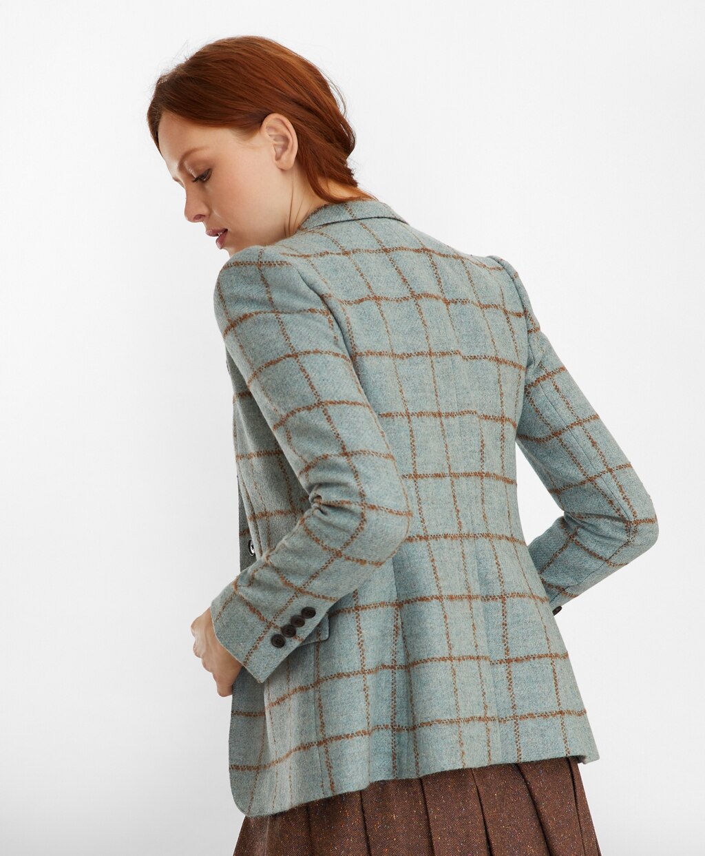 Brooks Brothers Women Checked Tweed Jacket
