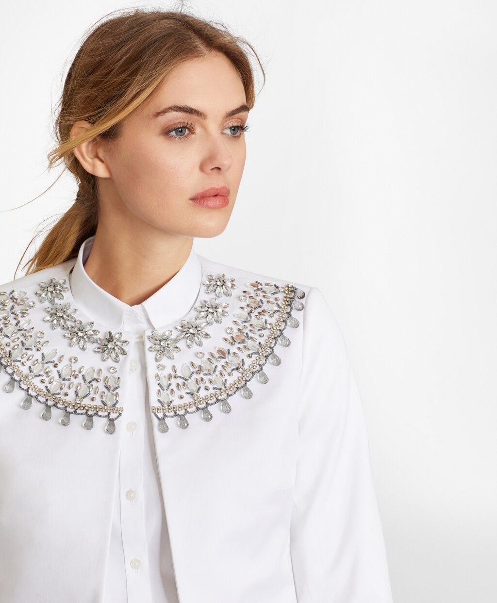 Brooks Brothers Women Beaded Cotton Sateen Jacket
