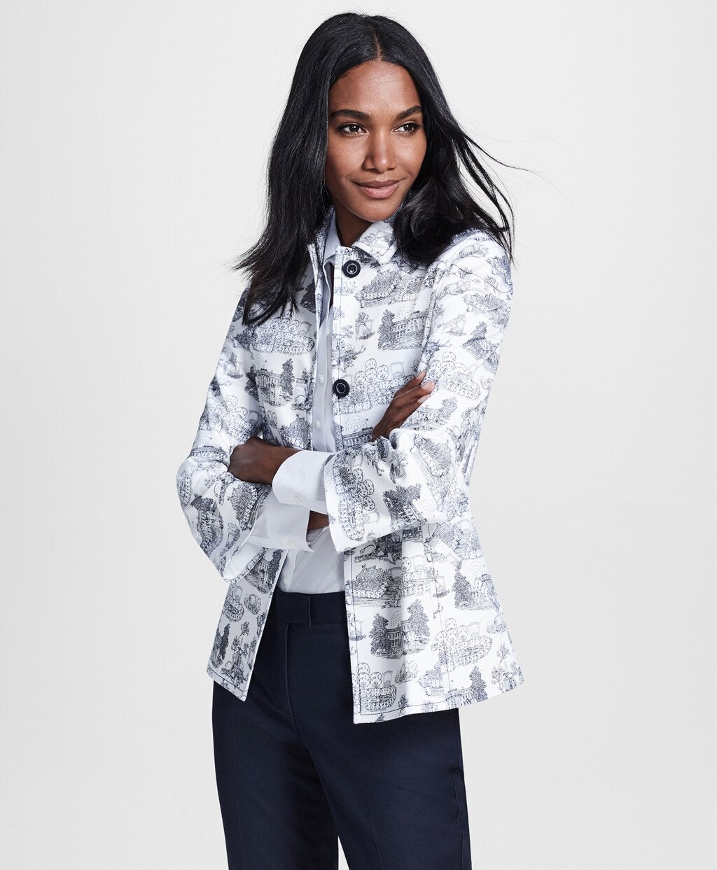 Brooks Brothers Women Toile Canvas Jacket