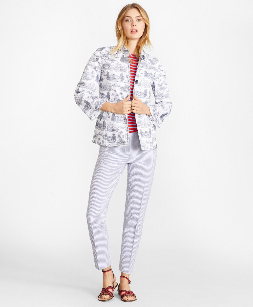 Brooks Brothers Women Toile Canvas Jacket