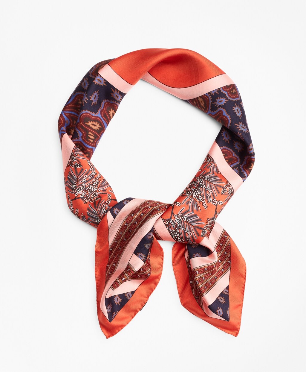 Brooks Brothers Women Mixed-Print Silk Square Scarf