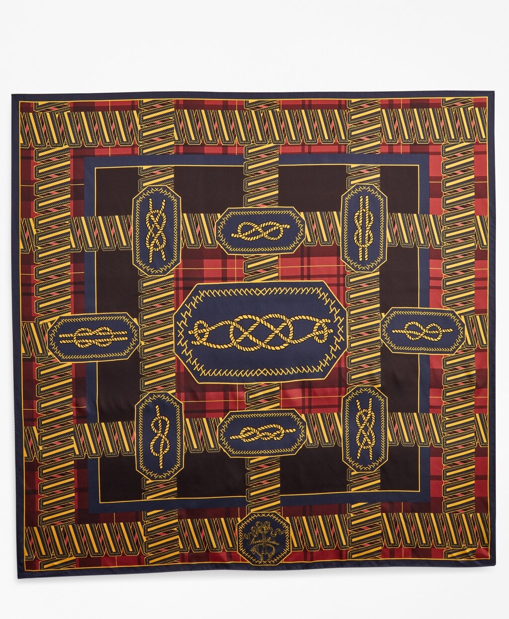 Brooks Brothers Women Knot-Print Silk Square Scarf