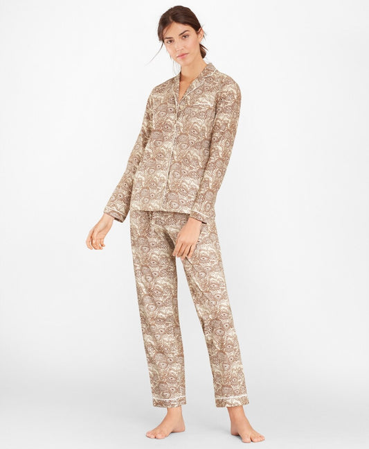 Brooks Brothers Women Floral-Print Supima® Cotton Poplin Pajama Set