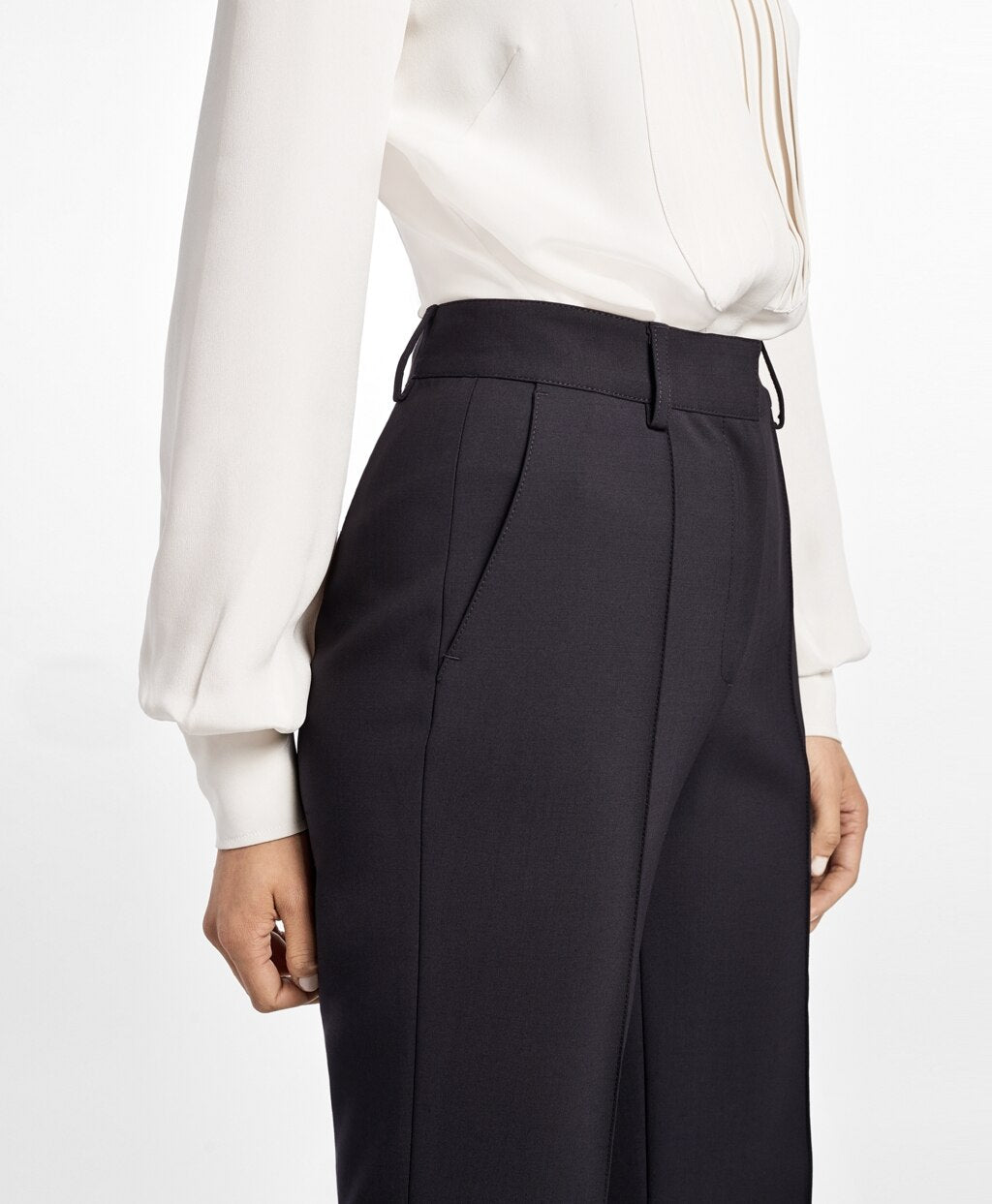 Brooks Brothers Women Cuffed Wide-Leg Tuxedo Pants
