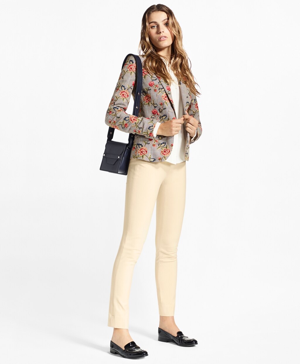 Brooks Brothers Women Stretch-Cotton Twill Ankle Pants