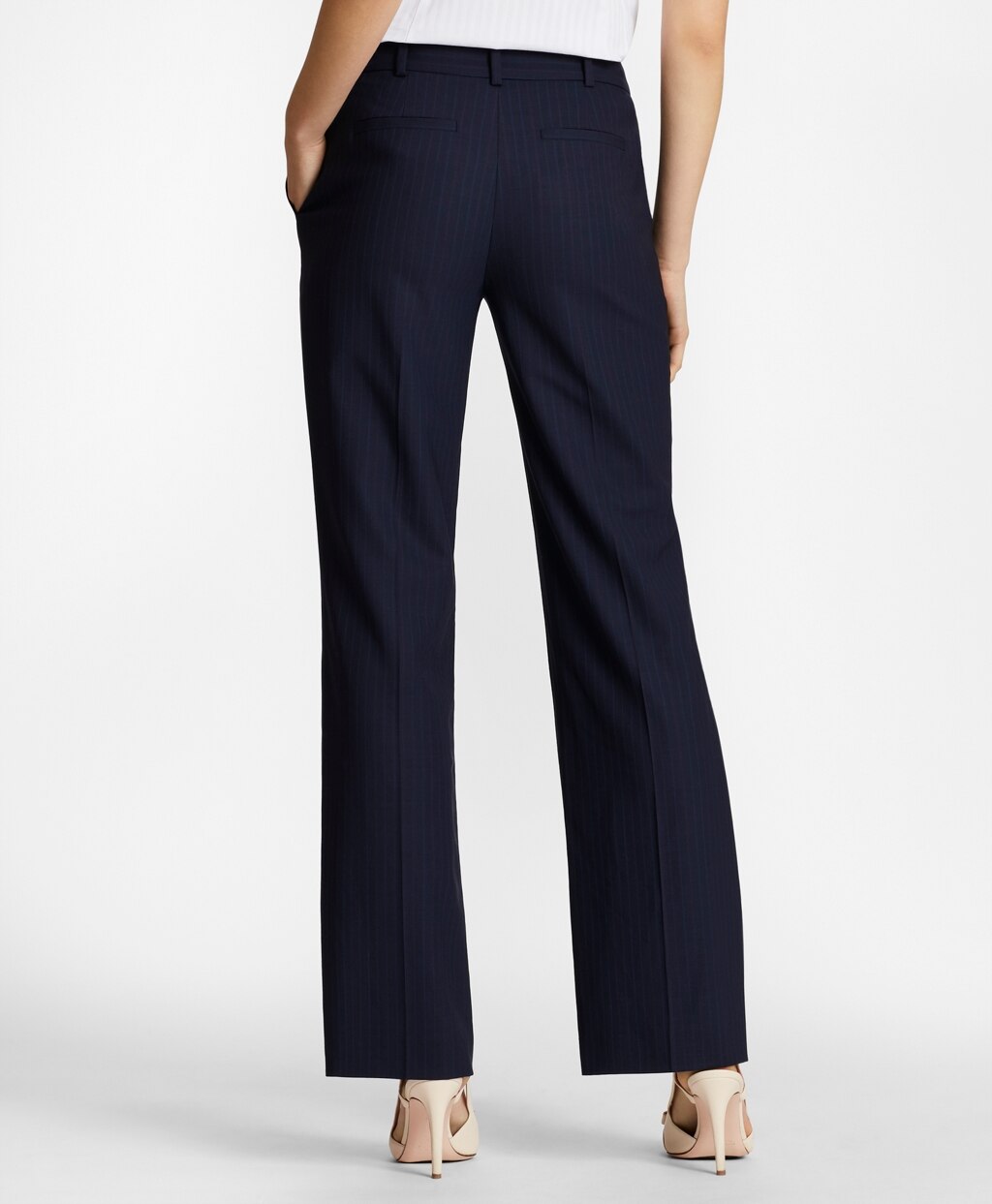 Brooks Brothers Women Pinstripe BrooksCool® Merino Wool Pants