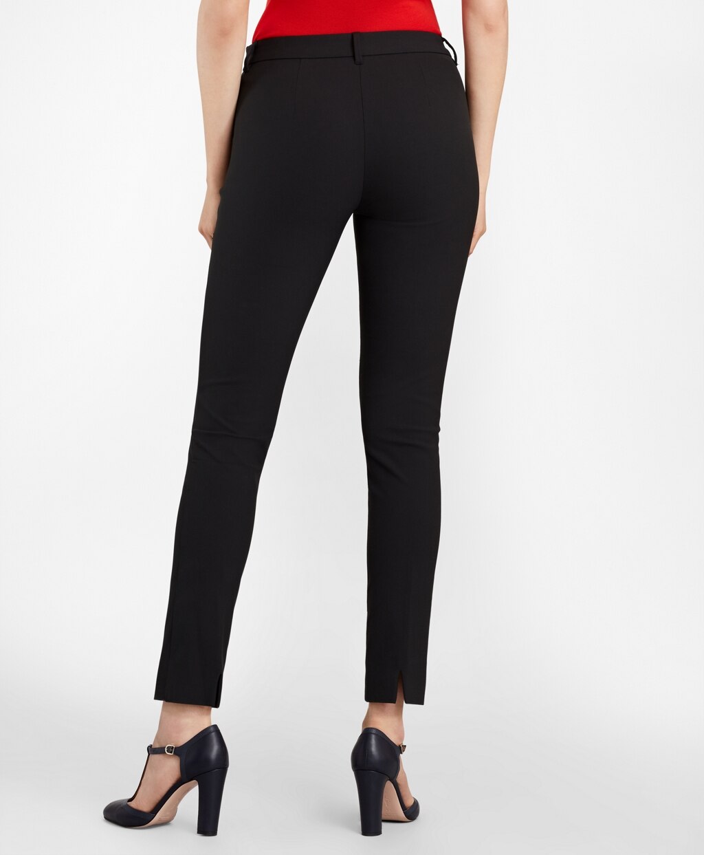 Brooks Brothers Women Slim-Fit Stretch-Cotton Twill Ankle Pants