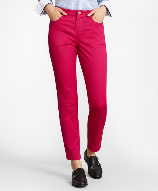 Brooks Brothers Women Stretch Supima® Cotton Five-Pocket Pants