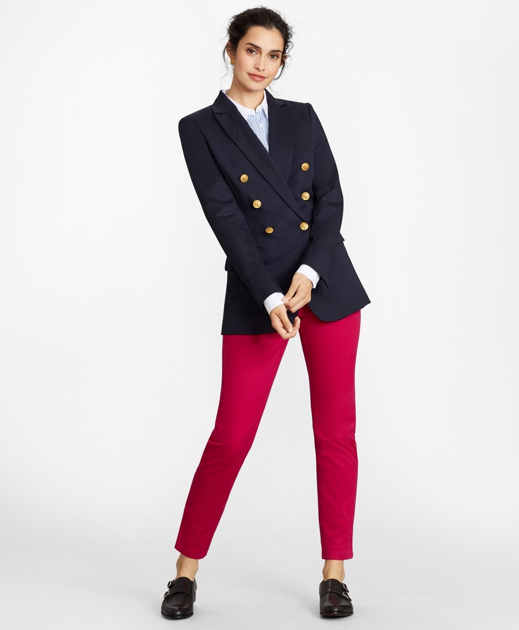 Brooks Brothers Women Stretch Supima® Cotton Five-Pocket Pants